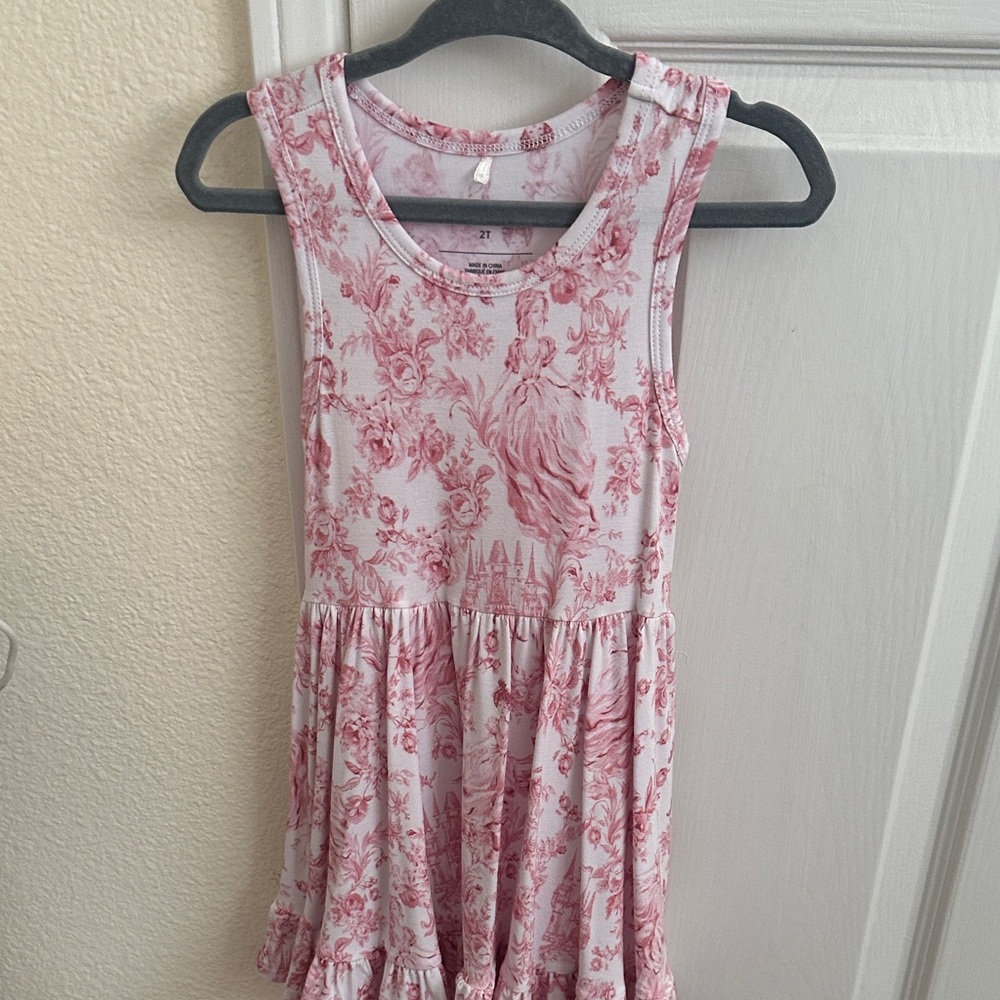 Posh Peanut Pink Floral Kids Casual Dress